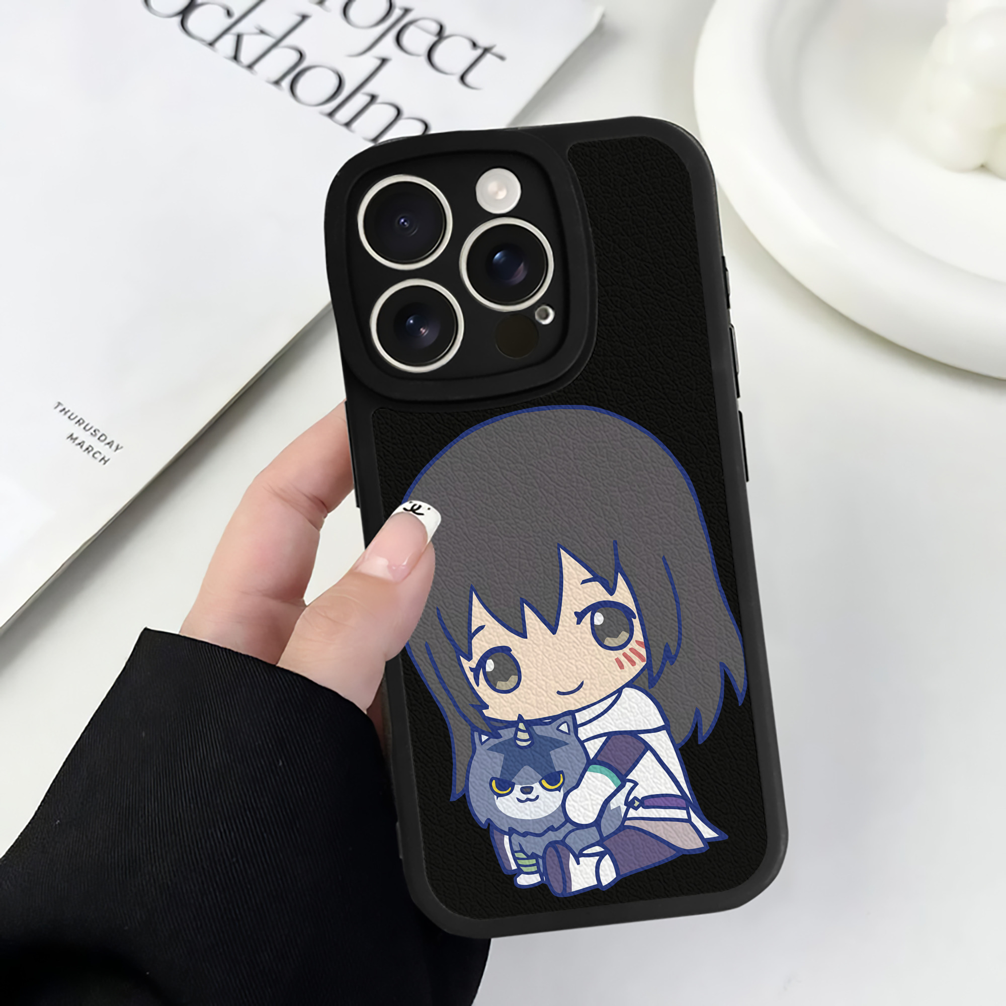 （画像用） 転スラ Regarding Reincarnated to Slime 【iPhone 16シリーズ対応】シリコンスマホケース（レザー調） 材質：シリコン